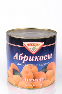 Абрикосы в сиропе "Делькоф" (2650 мл) упак. 6 шт.