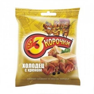 Сухарики Три корочки холодец с хреном 60/40г