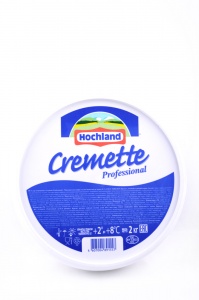 Сыр творожный Креметте Профессионал Хохланд (2,000 кг)  кор. 4 шт.