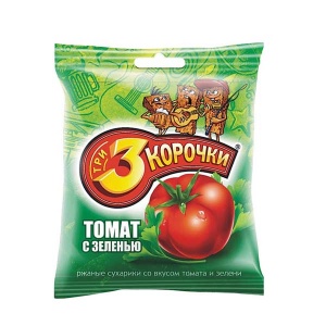 Сухарики Три корочки томат, зелень 60/40г
