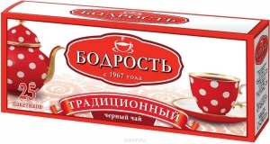 Чай Бодрость черный традиционный (25 пак) 24/50г