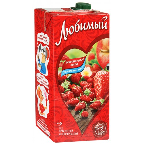 Сок Любимый сад земляника, яблоко,черн рябина 12/1л