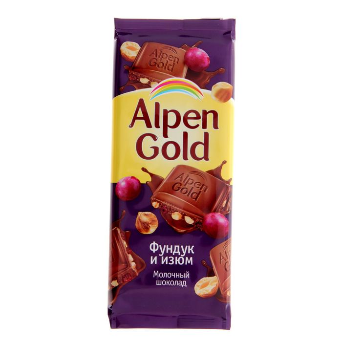 Шоколад Alpen Gold молочный арахис и кукурузные хлопья 85гр