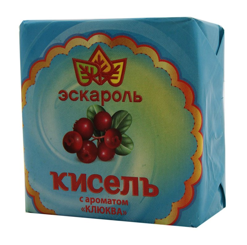 Кисель ЭСКАРОЛЬ "Клюква" брикет 220 гр.*30 шт.