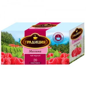 Чай Бодрость Традиция Малина 20пак 30/40г