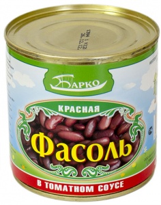 Фасоль красная в томатном соусе, 400г, ж/б (Барко) в кор 12шт