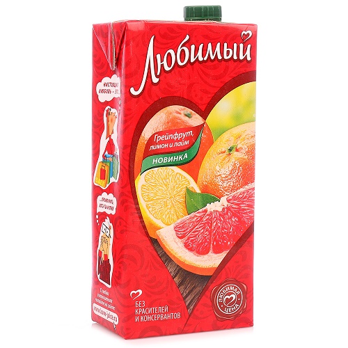 Сок Любимый сад грейпфрут/лимон 12/1л